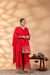Ruby Bloom Kurta Set