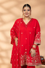 Ruby Bloom Kurta Set