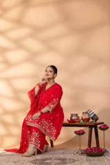 Ruby Bloom Kurta Set