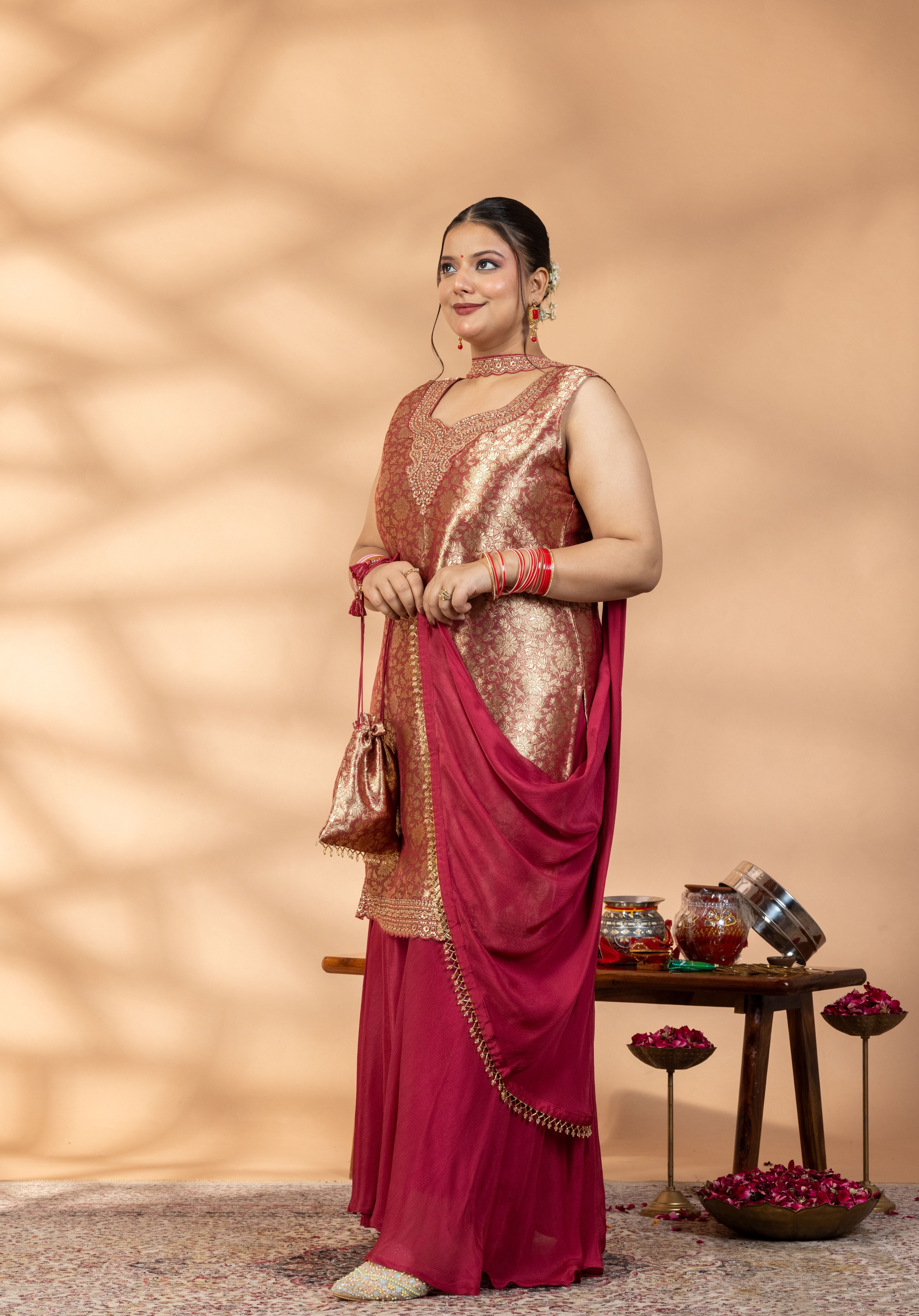 Ruhani Kurta Set with potl