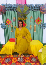 Green Kurta with Tulip Pants and  Dupatta