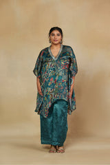 Floral Printed Kaftan Style Kurta with Palazzo Pants