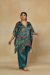 Floral Printed Kaftan Style Kurta with Palazzo Pants