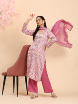 Purple Elegance Unstitched: Classic Kurta Set