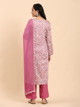 Purple Elegance Unstitched: Classic Kurta Set