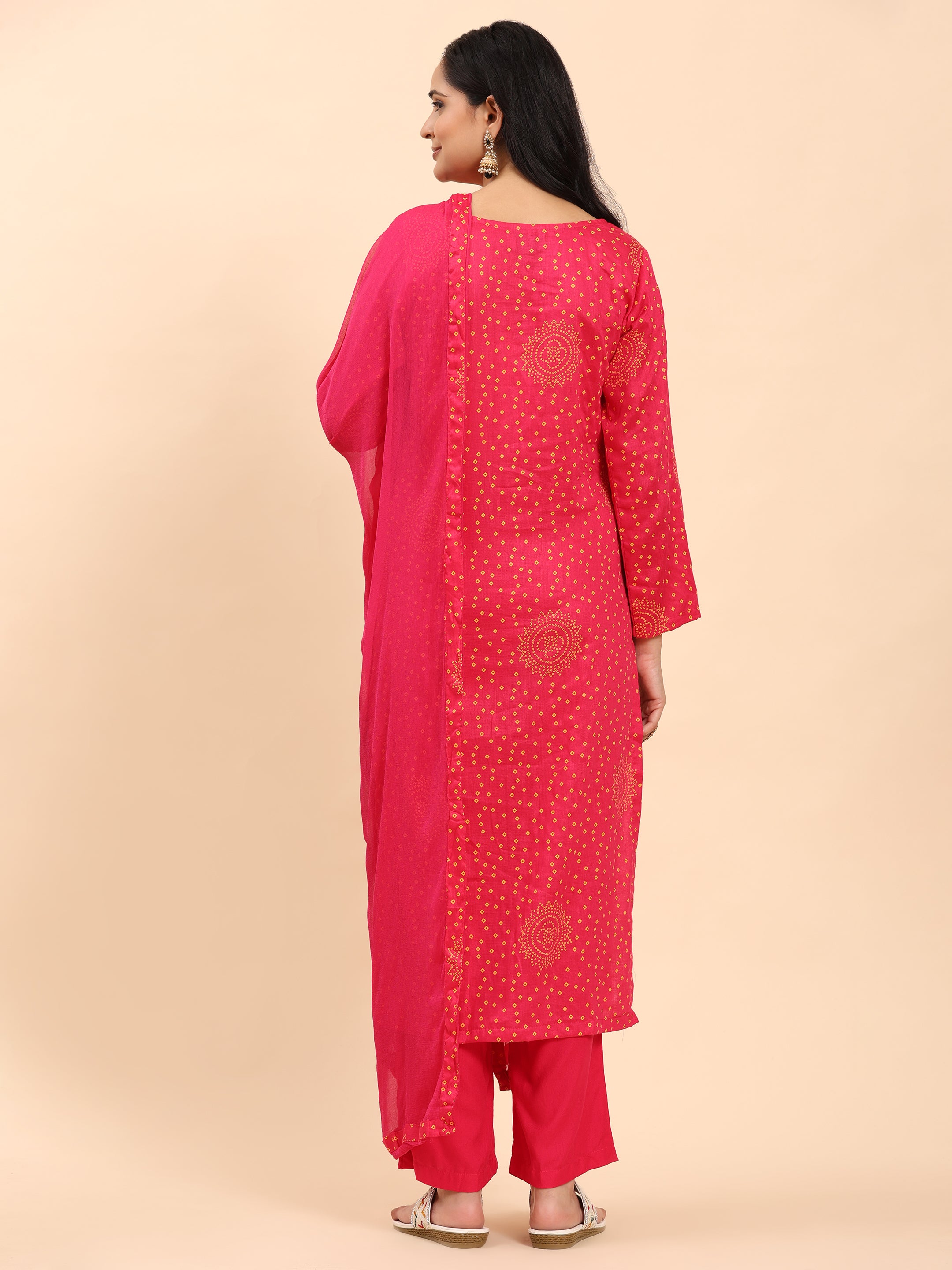 Dark Pink Elegance Unstitched: Classic Kurta Set