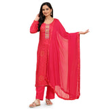 Dark Pink Elegance Unstitched: Classic Kurta Set