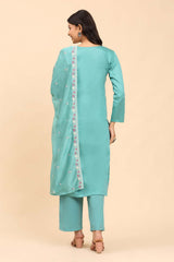 Sea Green Women's Unstitched Kurta Set