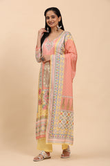 Lemon Elegance Unstitched: Classic Kurta Set