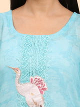 Light Blue Elegance Unstitched: Classic Kurta Set