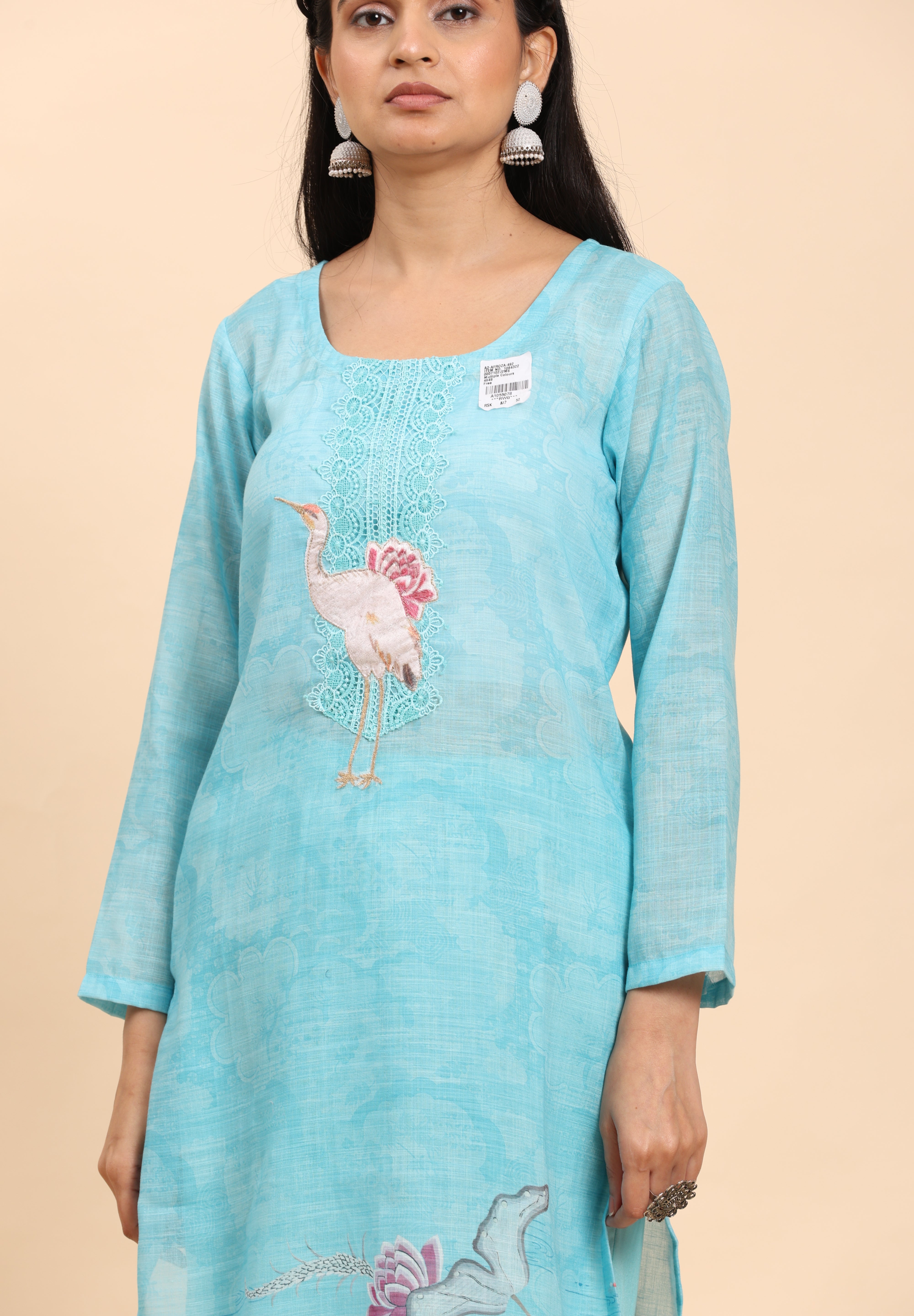 Light Blue Elegance Unstitched: Classic Kurta Set