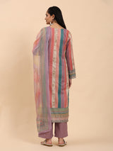 Mauve Elegance Unstitched: Classic Kurta Set