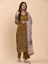 Mustard Elegance Unstitched: Classic Kurta Set