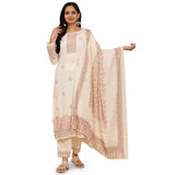 Off White Elegance Unstitched: Classic Kurta Set