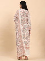 Off White Elegance Unstitched: Classic Kurta Set