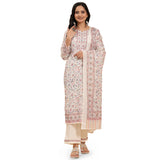 Off White Elegance Unstitched: Classic Kurta Set