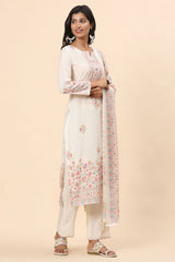 Elegance Unstitched: Classic Kurta Set Off White