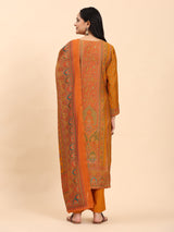 Mustard Elegance Unstitched: Classic Kurta Set