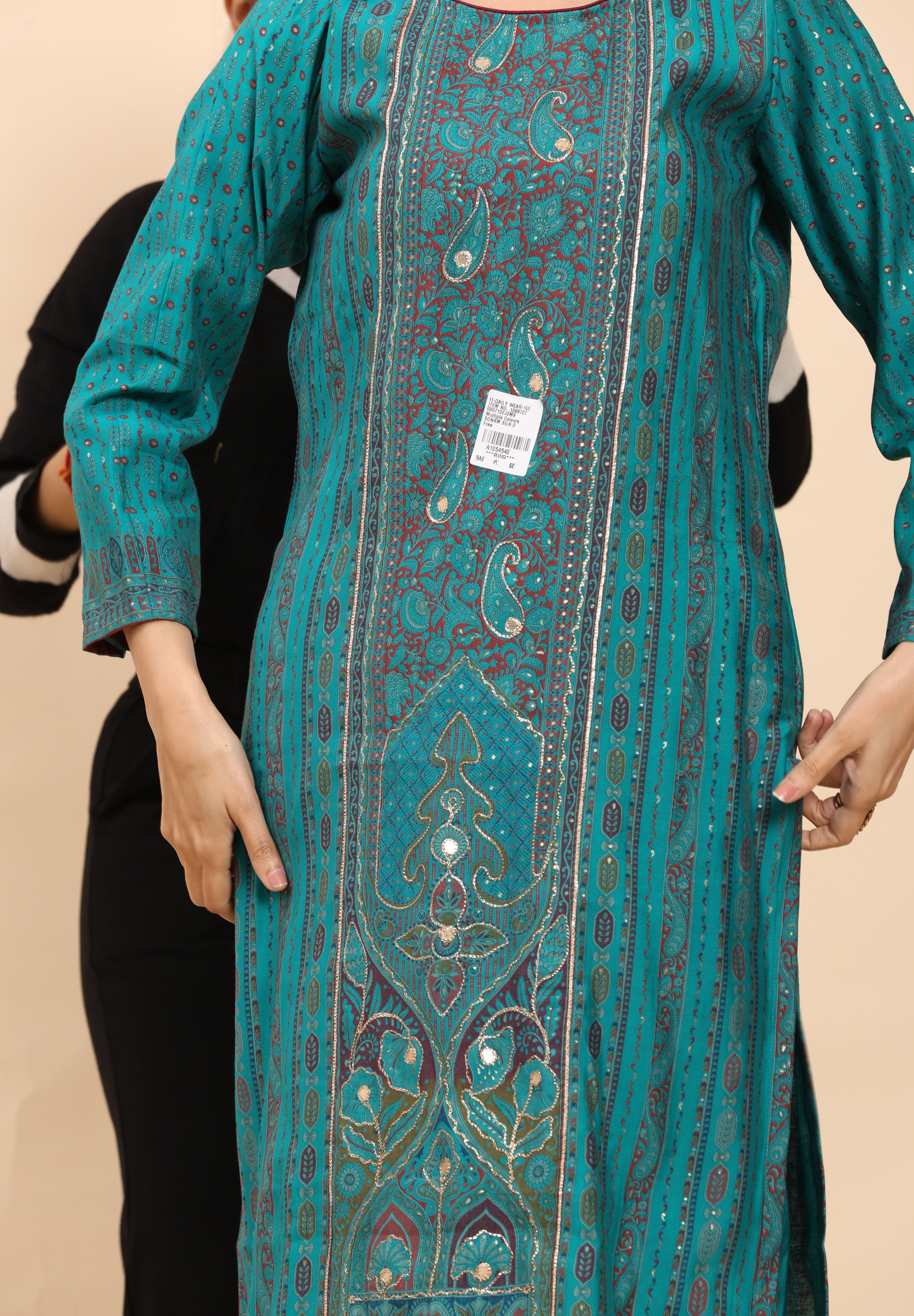 Bottle Green Elegance Unstitched: Classic Kurta Set