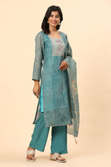 Elegance Unstitched: Classic Kurta Set Green