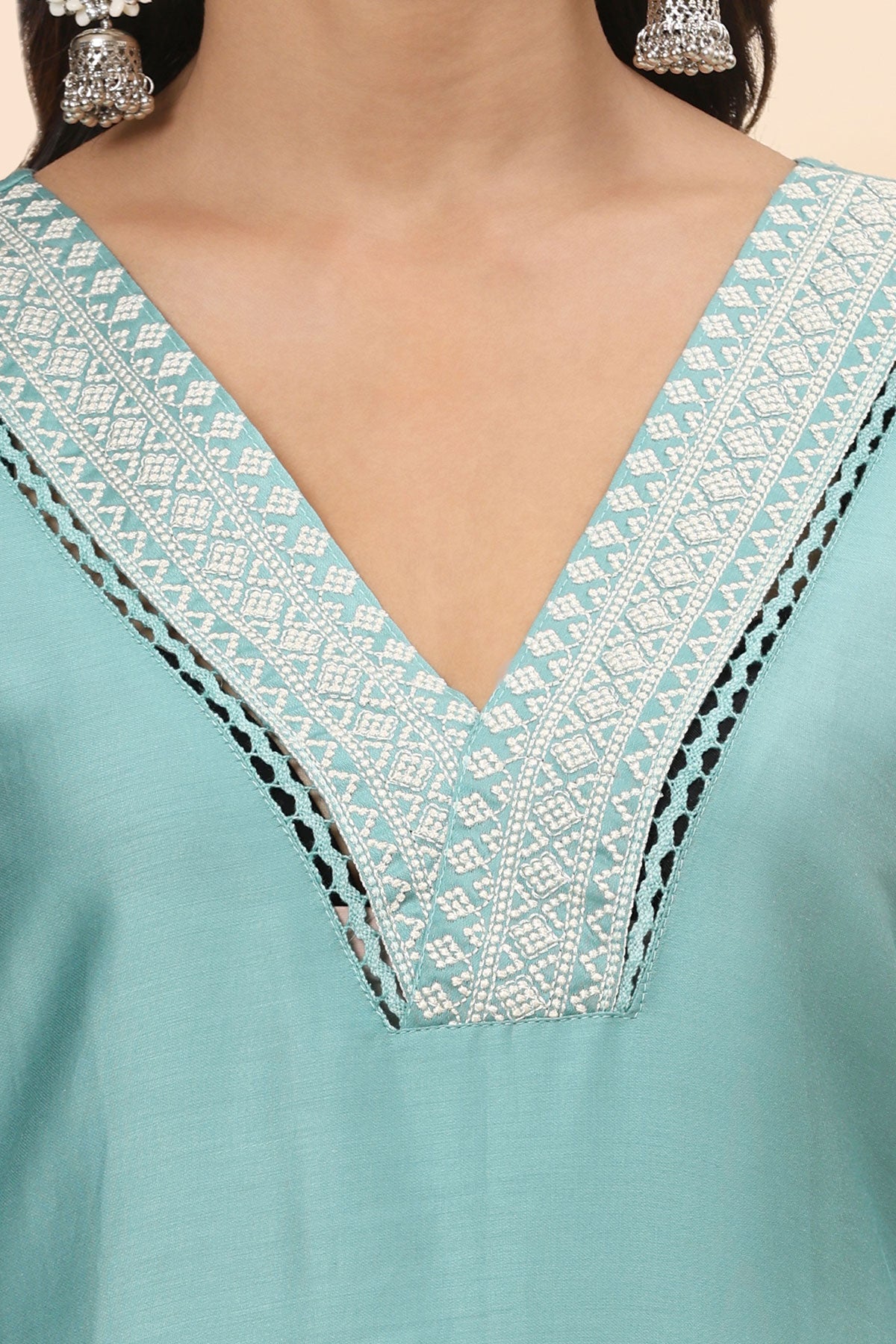 Elegance Unstitched: Classic Kurta Set Sky Blue