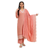 Light Pink Elegance Unstitched: Classic Kurta Set