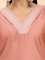 Light Pink Elegance Unstitched: Classic Kurta Set