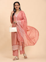 Light Pink Elegance Unstitched: Classic Kurta Set