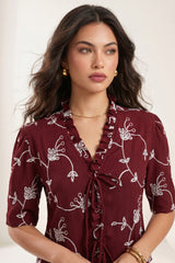 Maroon Elina Top