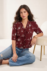 Maroon Elina Top