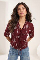 Maroon Elina Top