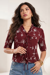 Maroon Elina Top