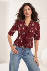 Maroon Elina Top