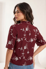 Maroon Elina Top