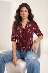 Maroon Elina Top