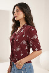Maroon Elina Top