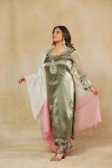 Mirage Chand Embroidered Suit set with Dupatta