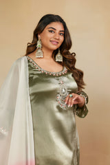 Mirage Chand Embroidered Suit set with Dupatta