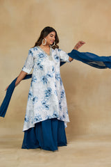 Moonlit Luxurious Dupatta Coord Set with Hand Embroidery