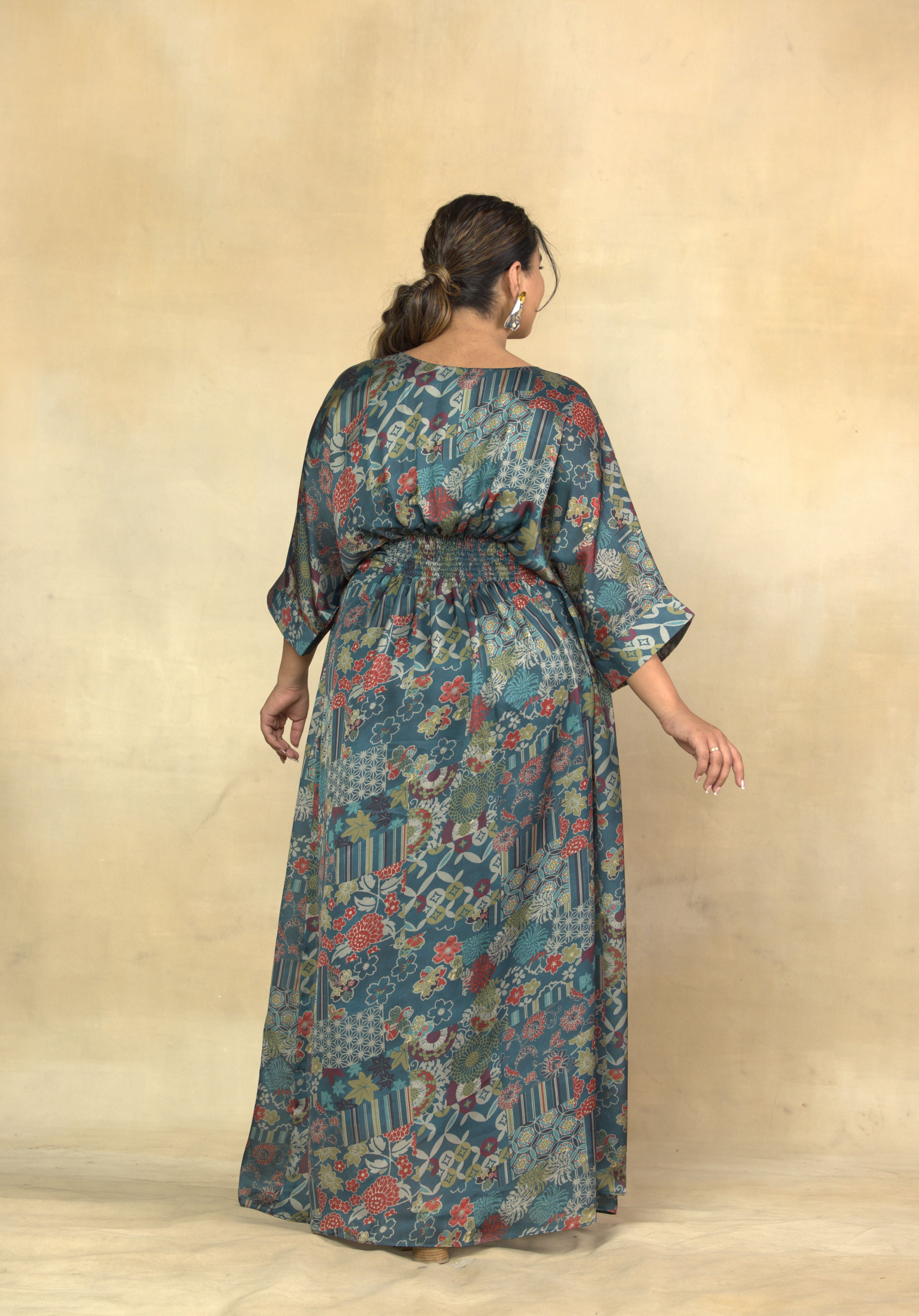 Ravishing Green Printed Maxi Dress