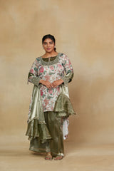 Aurora Mirror work 3 piece suit set Dupatta