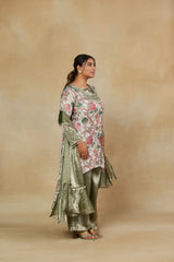 Aurora Mirror work 3 piece suit set Dupatta