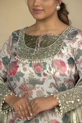 Aurora Mirror work 3 piece suit set Dupatta