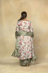 Aurora Mirror work 3 piece suit set Dupatta