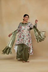 Aurora Mirror work 3 piece suit set Dupatta