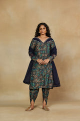 Glorious Luxe 3 Piece Printed Suit Set with Dupatta  and Tulip Pants