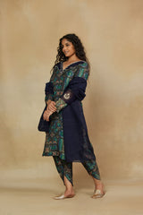 Glorious Luxe 3 Piece Printed Suit Set with Dupatta  and Tulip Pants