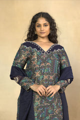 Glorious Luxe 3 Piece Printed Suit Set with Dupatta  and Tulip Pants