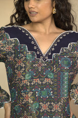 Glorious Luxe 3 Piece Printed Suit Set with Dupatta  and Tulip Pants