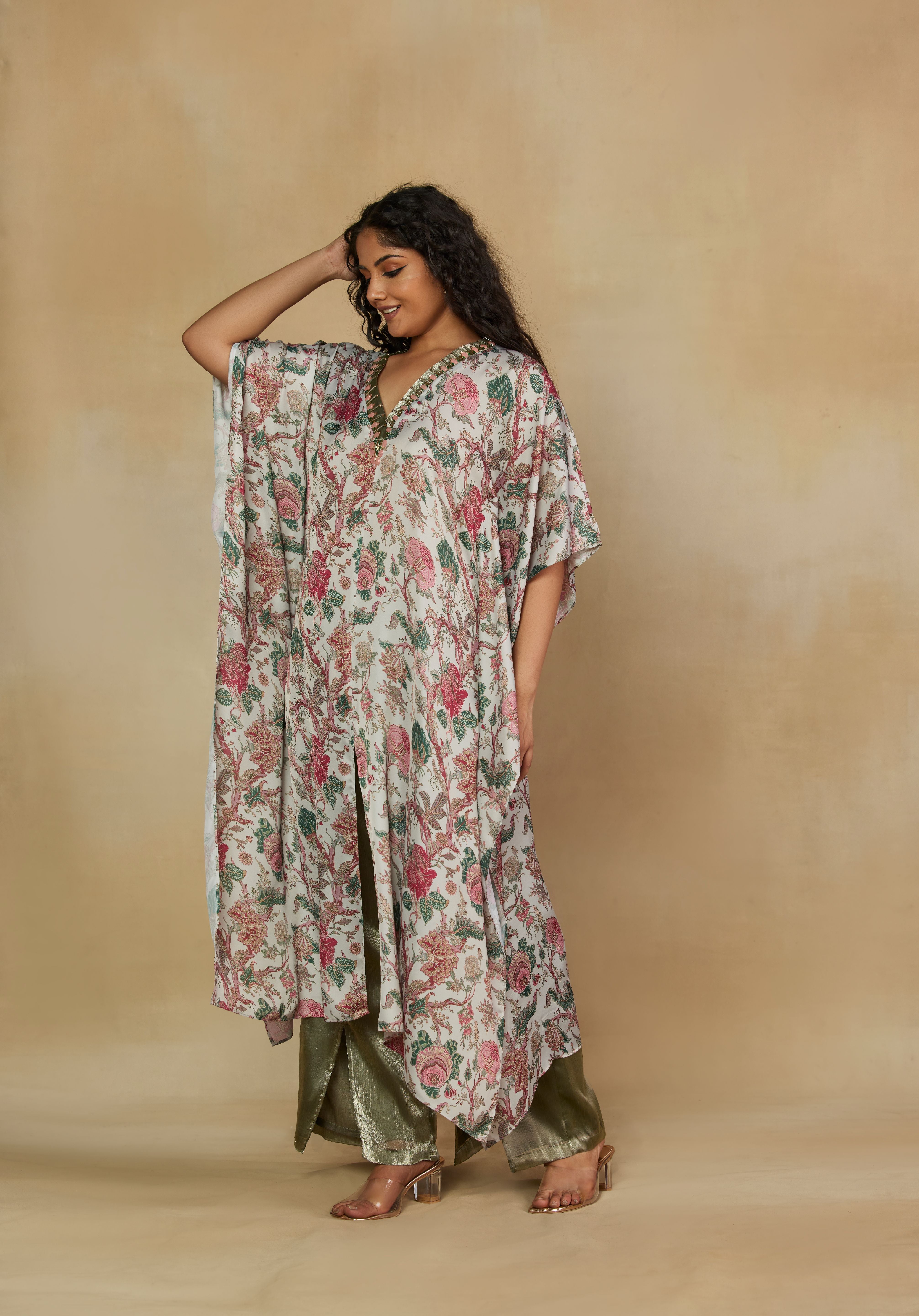 Enchanting V-Neck Printed Co-Ord Set